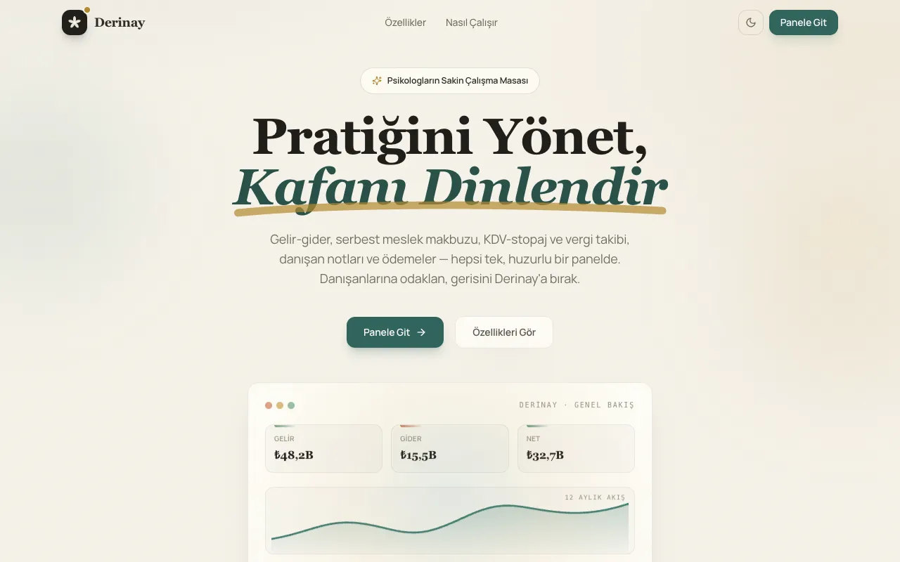 Derinay arayüzünden görüntü