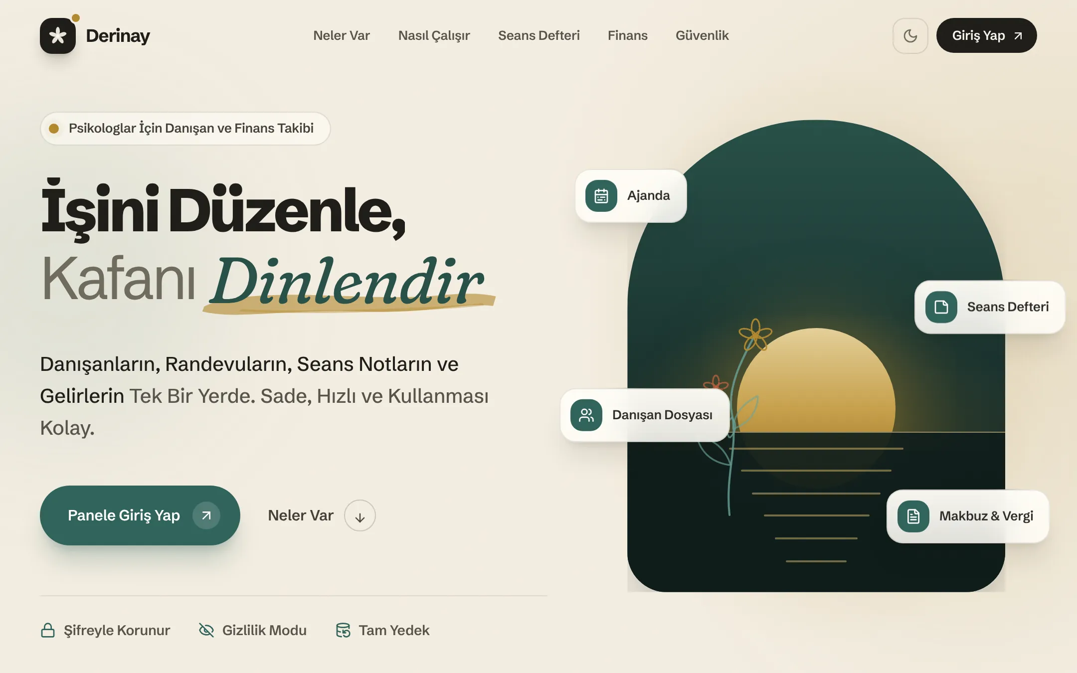 Derinay masaüstü ekranı