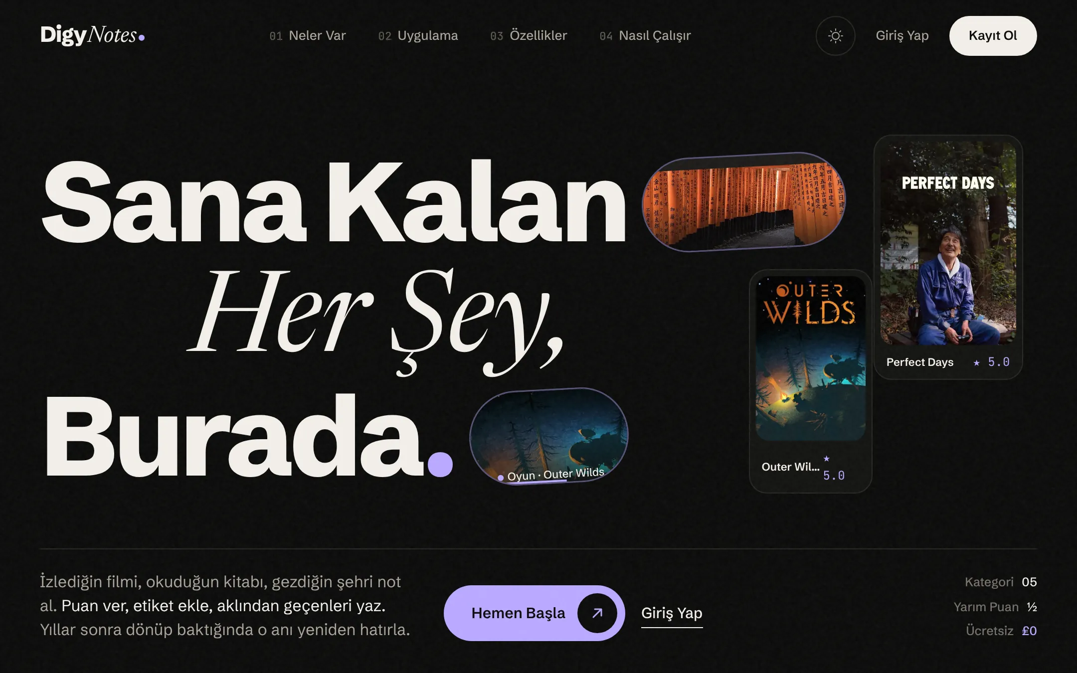 DigyNotes masaüstü ekranı
