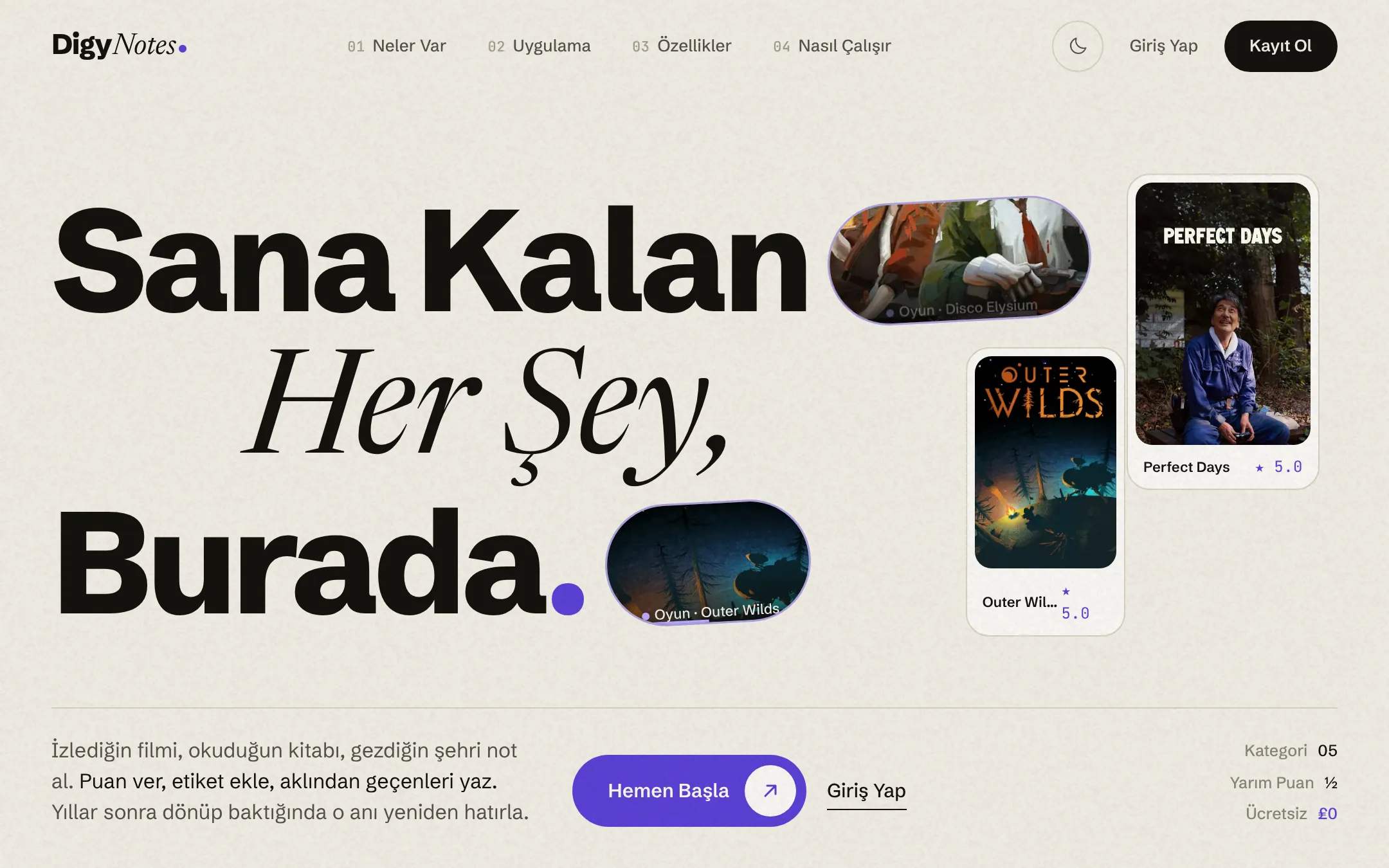 DigyNotes masaüstü ekranı