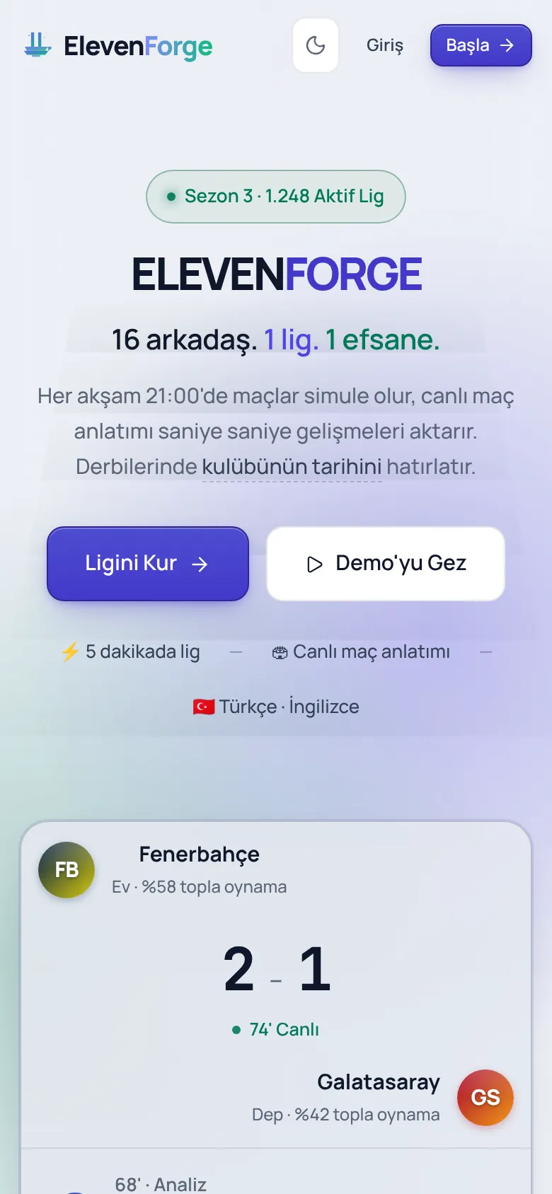 ElevenForge telefonda