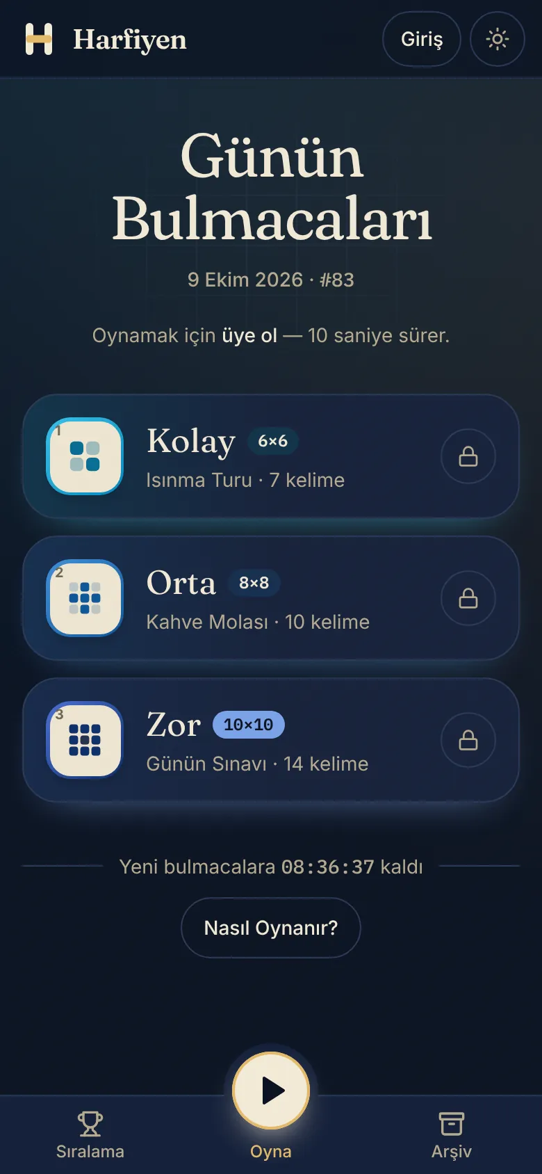 Harfiyen telefonda