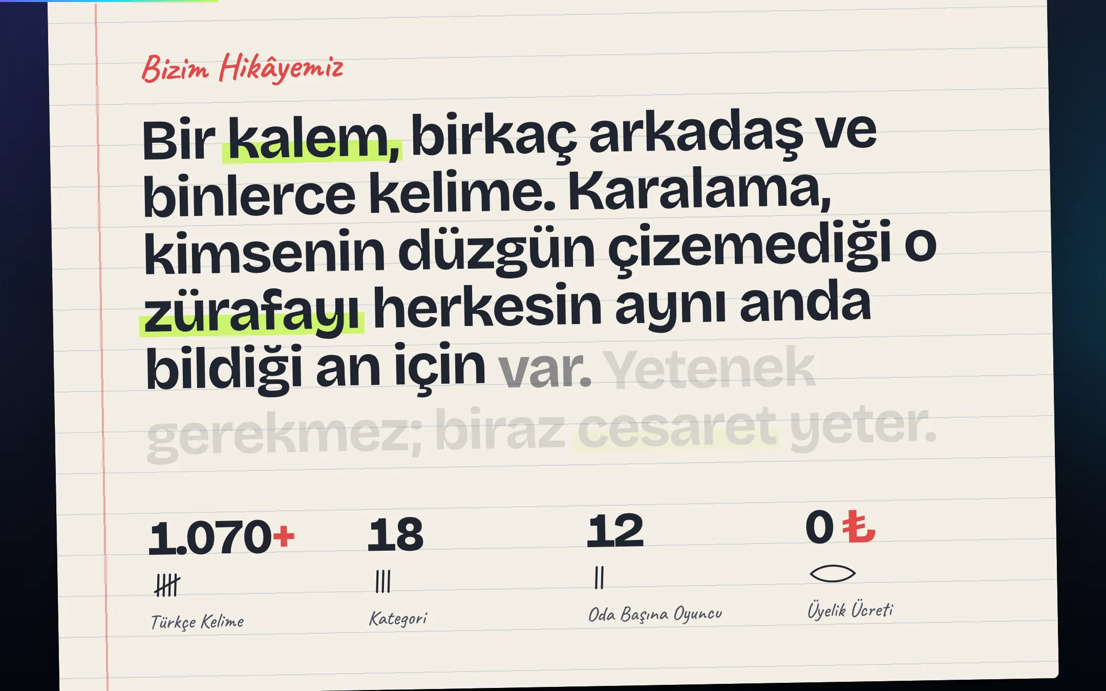 Karalama arayüzünden ikinci görünüm