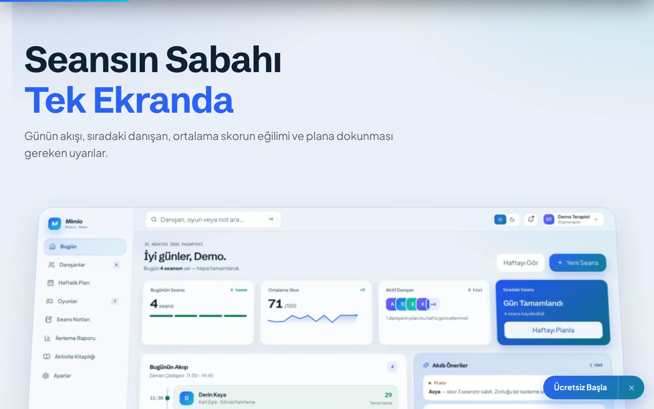 Mimio arayüzünden ikinci görünüm